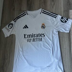 Adidas White and Black Real Madrid Jersey